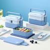Japanese-style 2 Layer Picnic Lunch Box Separated Food Container Student Lunch Container  School