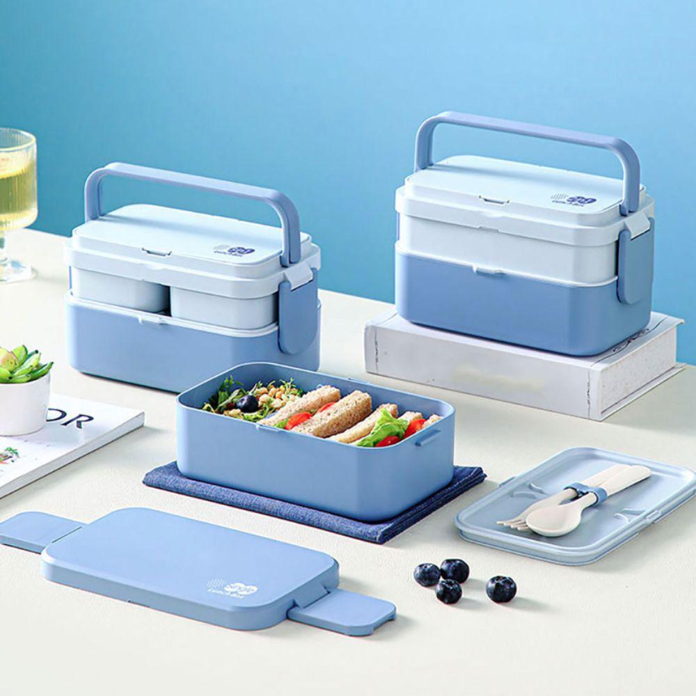 Japanese-style 2 Layer Picnic Lunch Box Separated Food Container Student Lunch Container  School