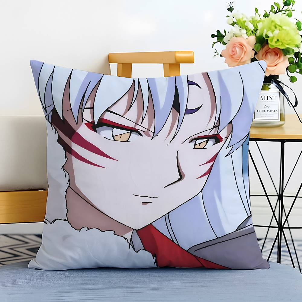 Anime Cool l-Inuyasha-MT Sesshomaru Pillow Case Printed Brushed Fleece Pillow Baby Skin-Touch Eco-Friendly Dye-Sublimat