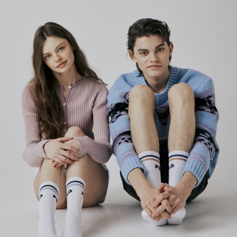 Fila GOLF Fila Two-Line Dual Cushioning Crew 5 Pairs