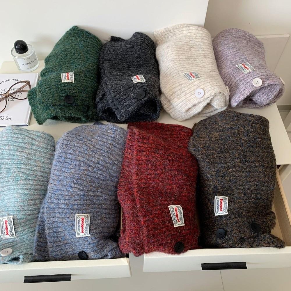 Integrated Shawl Balaclava Hats Winter Warm Beanies Caps Fashion Knitted Pullover Hat