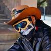 Half Helmet Retro Cowboy Helmet Summer Riding Equestrian Helmet Travel Gangster Art Helmet