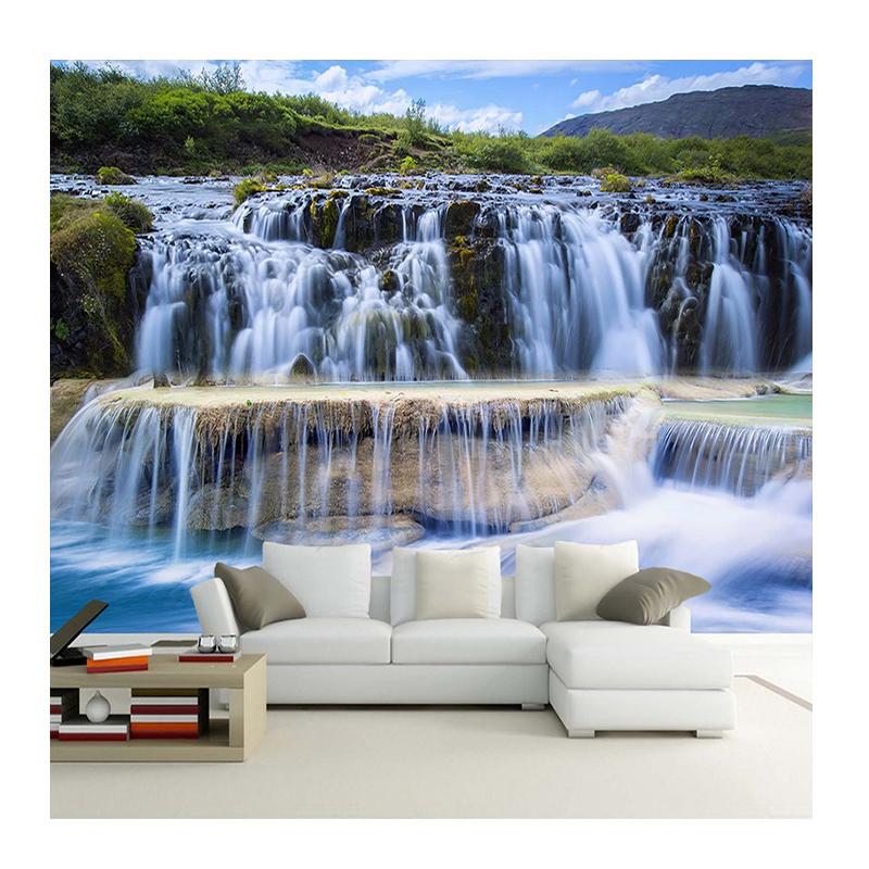 

Waterfall Scenery 3D Wall Paper For Kitchen Restaurant Study Room Bedroom Background Mural Art Wallpaper 200 cm(W) x 140 cm(H)