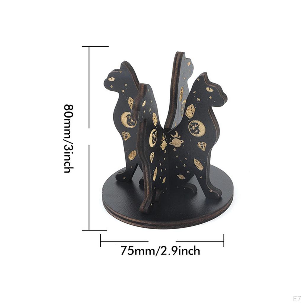 Crystal Stand Rack Wooden Holder Bracket Stone Shelf for Collectibles Egg