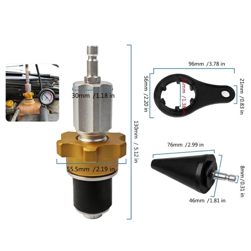 Comprehensive Coolant Systems Pressure Diagnostic Checker with Multiple Radiator Covers and Thermometers for Auto Repair