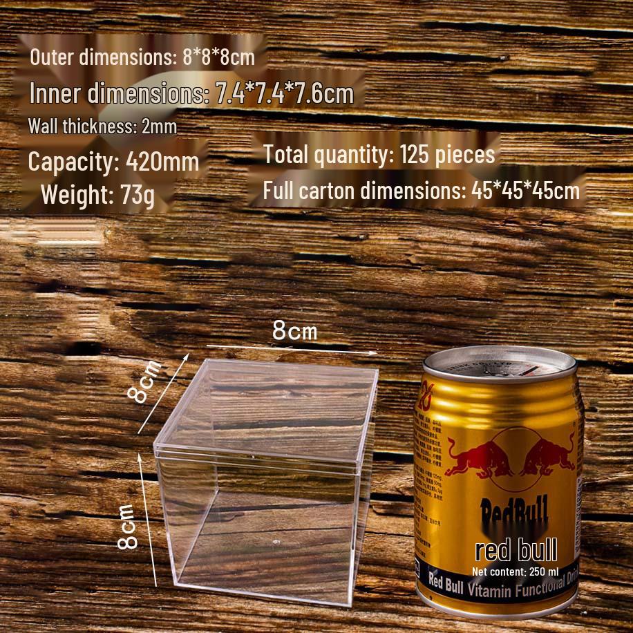 Quadratische Transparente Harte Kunststoffbox: Vielseitige Lebensmittelverpackung, Betta-Fischzucht, Kristallschlamm, Überraschungsbox, Hochzeits-Süßigkeitenaufbewahrung.