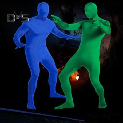 Stage Performance Jumpsuit with Zipper Closure Full Outfit Halloween Carnival Cosplay Custome Skin Tight Jumpsuit Role-Playing Photography Studio