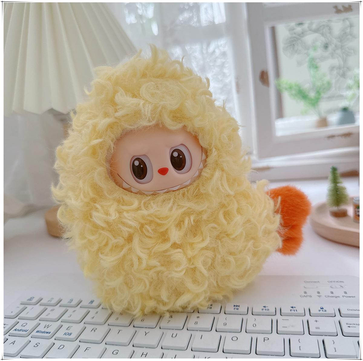 

Одяг для ляльок Лабубу першого, другого та третього поколінь: Плюшевий комбінезон 17 см для ляльок Лабубу 10 см, милий мультяшний дизайн Small Doll Clothes (without doll)