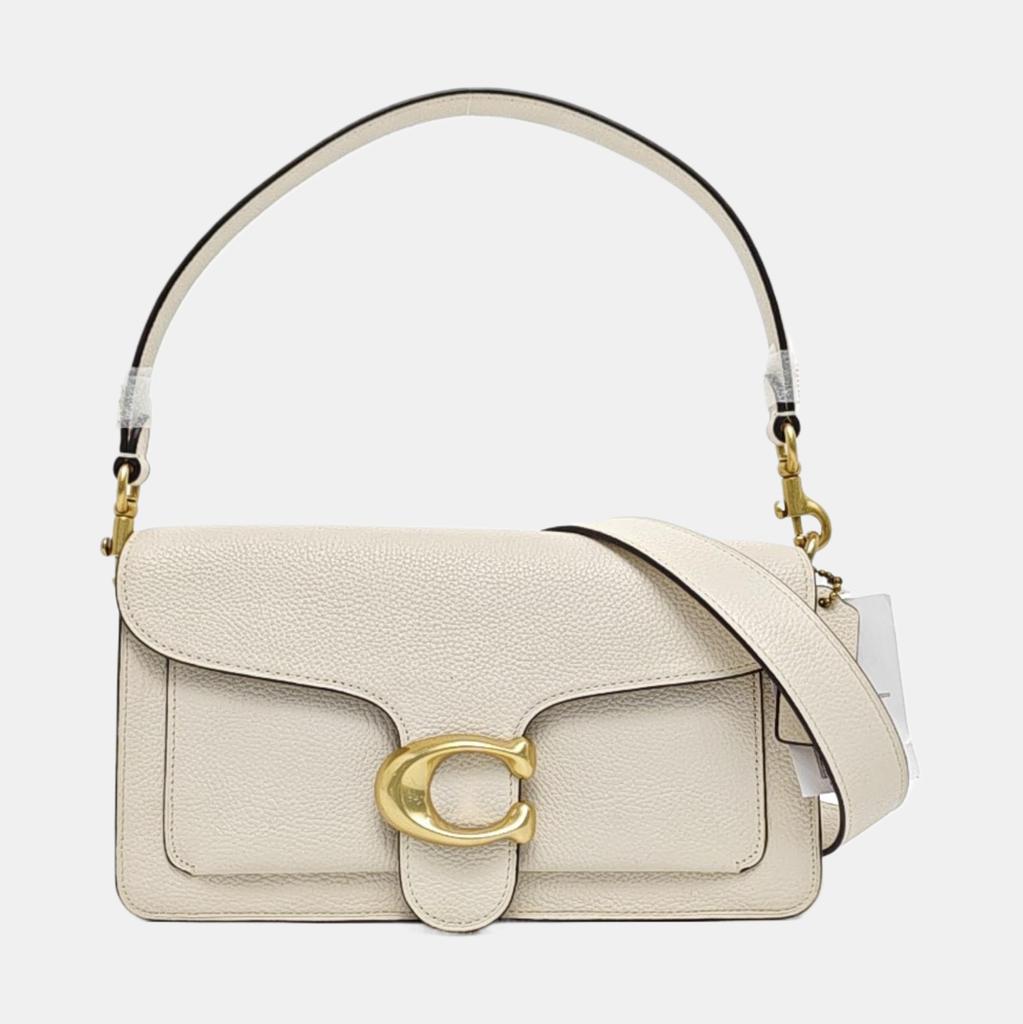 [Pre-Owned] Tabby 26 White Leather Crossbody Bag Handbag Shoulder Bag Gold Hardware Detachable Strap - Unused #GNG3EC