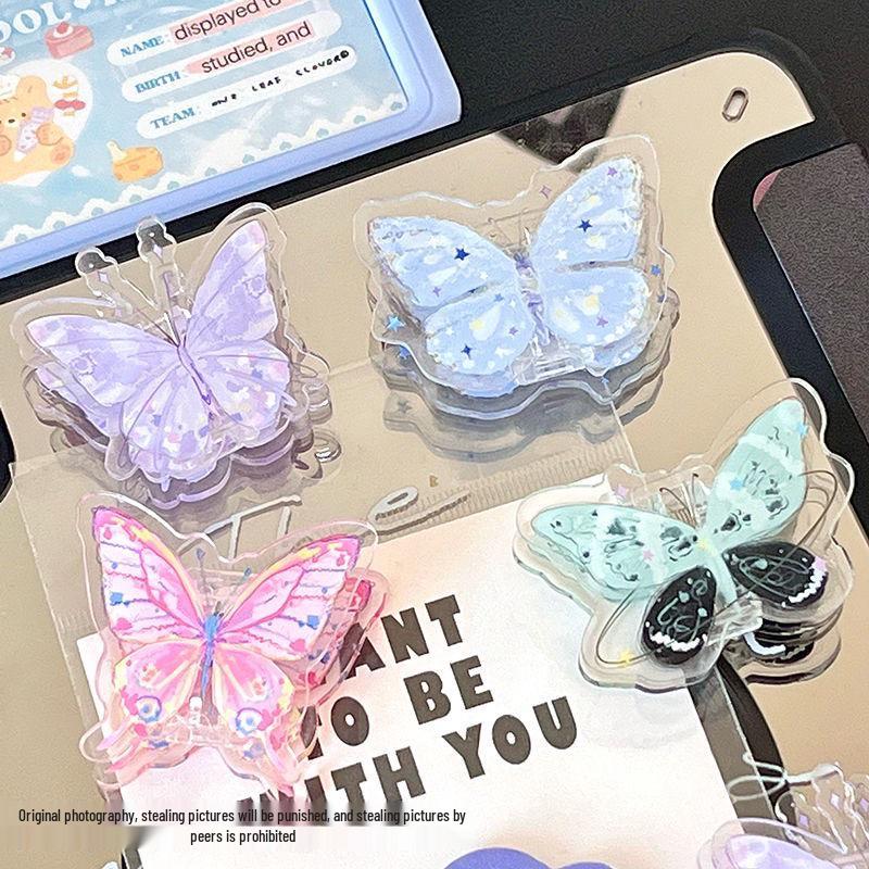 Original Butterfly Acrylic Double-Sided Photo and Paper Clip