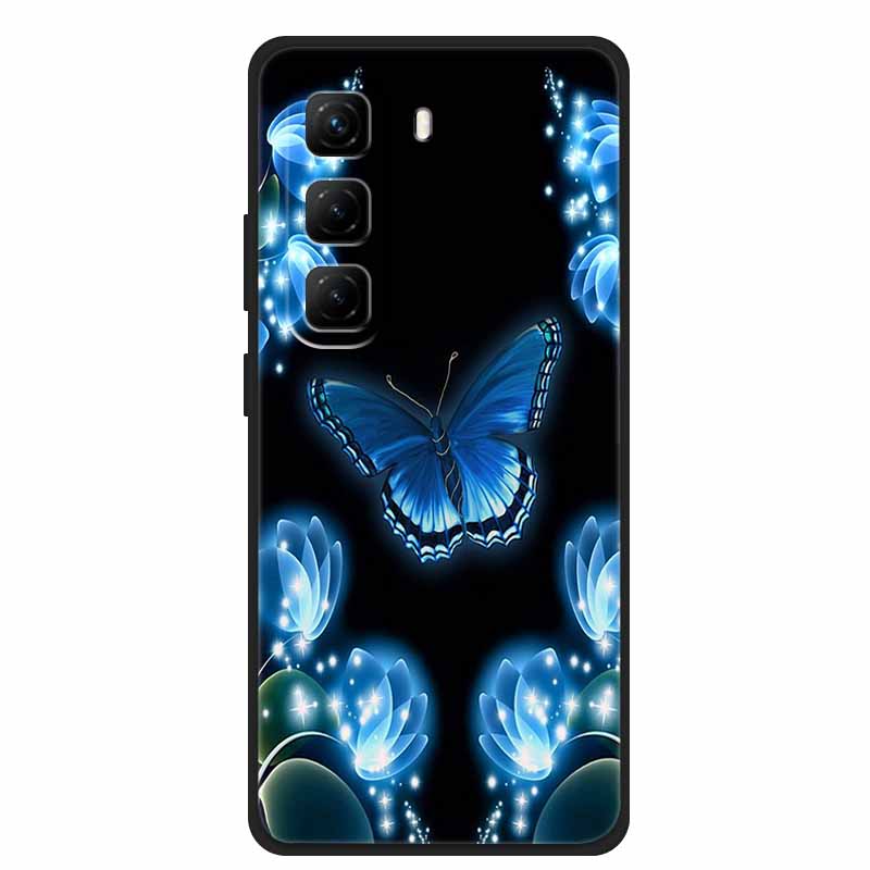 Per Custodia Infinix Hot 50 5G Fiori Morbido Silicone TPU Antiurto Custodie per Telefono per Infinix X6720 Animali Lupo Cool Copertura Protettiva