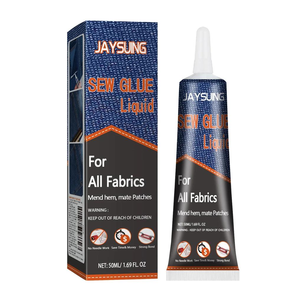 Fabric Sewing Glue High Viscosity Strength Patches Tools Clothes Mending Glue Leather Sew Kit Supplies 50ml VIE LENTE