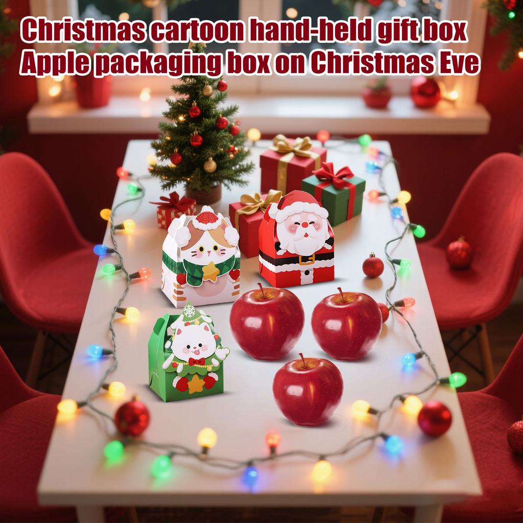 Christmas Cartoon Hand-held Gift Box, Christmas Eve  Packaging Box