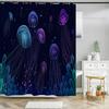 Octopus Seas Shower Curtains Bath Curtain 180*180cm Waterproof Bathroom Home Decor Washable Fabric Bathroom Screen With 12 Hooks