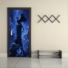 1pcs Self Adhesive Removable Vinyl Door Stickers Dark Night Dragon Castle Door Sticker Gothic Fantasy Decoration Stickers Snow M