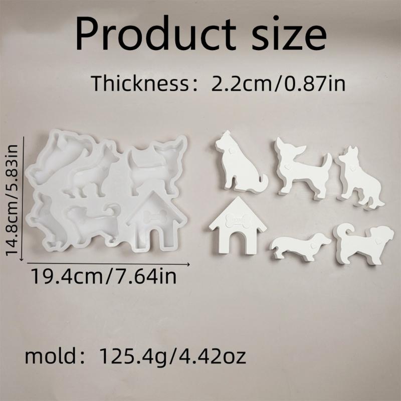 Hunde Familie Ornament Silikon Kerzenformen für handgemachte Kerzen Seifenherstellung Zement Gips Silikonformen für Kunsthandwerk
