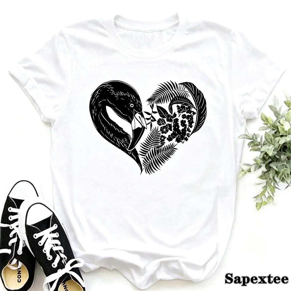 2027 New Finger Heart T Shirt Unisex Tops Korean Ulzzang Graphic Tees Unisex Fashion Unisexs T Shirts 90s Girls Black Shirt
