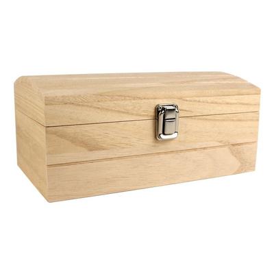 Wooden Chest with Domed Lid 25 X 15 X 11.5 Cm