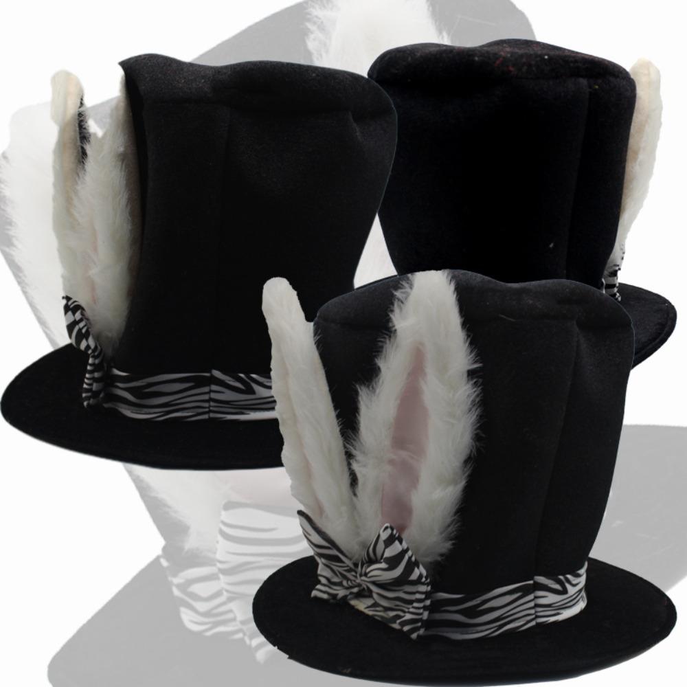 

Cloth Bunny Ear Top Hat with Rabbit Ears Easter Party Decoration Fashion Top Hat