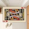 Poker Pattern Room Mats Washable Non-Slip Living Room Sofa Chairs Area Mat Kitchen Alfombra