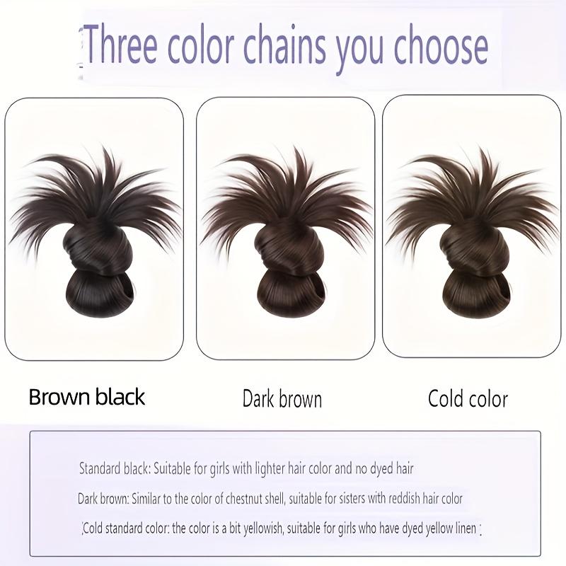 Elegant Women'S Elegance Hair Clip Bun with Feather Accent - Heat-Resistant Synthetic Wig, Perfect for Daily Wear & Parties, Stylish Low Bun