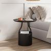 Home Wrought Iron Bedside Table & Storage Bucket - Light Luxury Small Corner Coffee Table