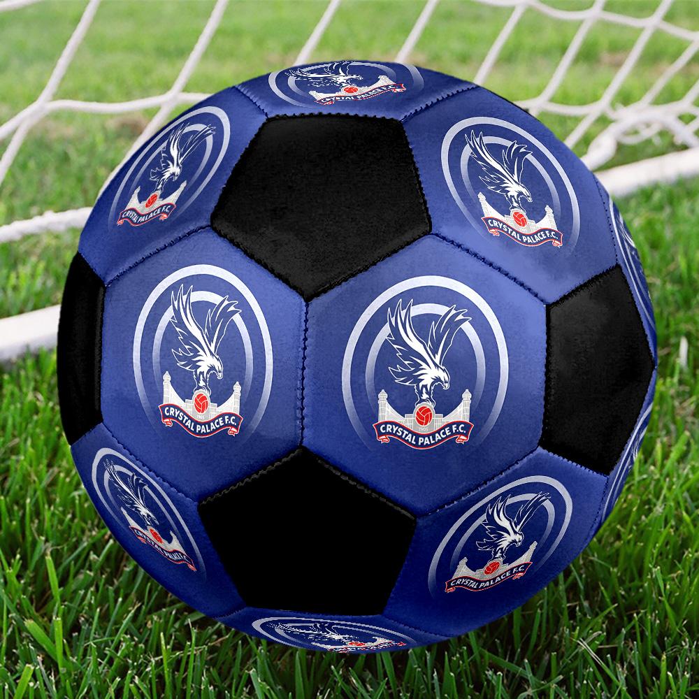Pallone da Calcio Crystal Palace F.C Colorato Per Tutte le Età Cucito a Macchina PVC Pronto per la Competizione Resistente Alto Rimbalzo.TAGLIA5