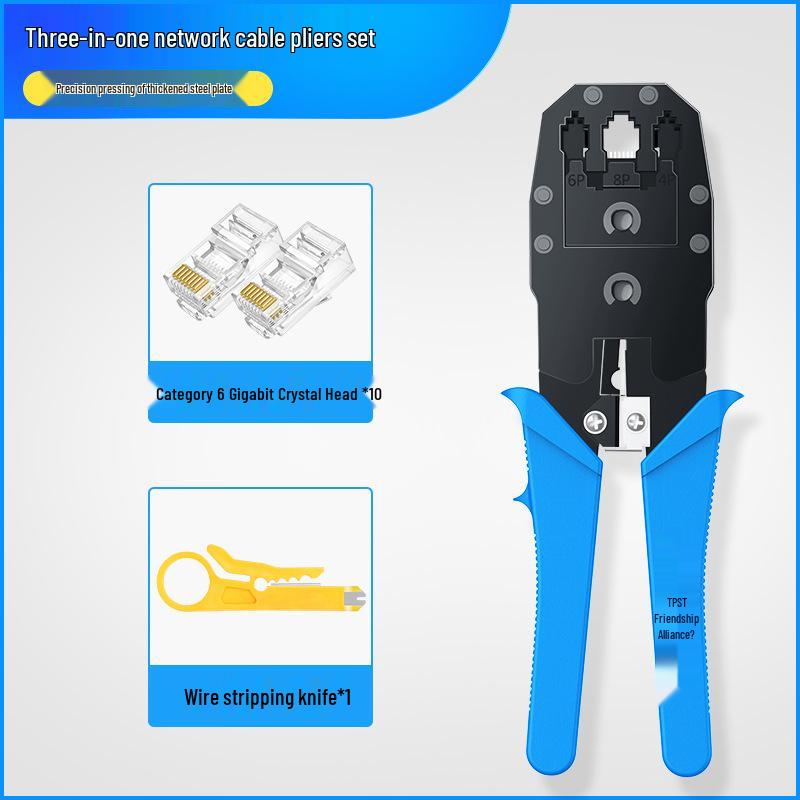 Professional Grade Network Cable Crimping Pliers Set for Cat5, Cat6, Cat7 Connectors
