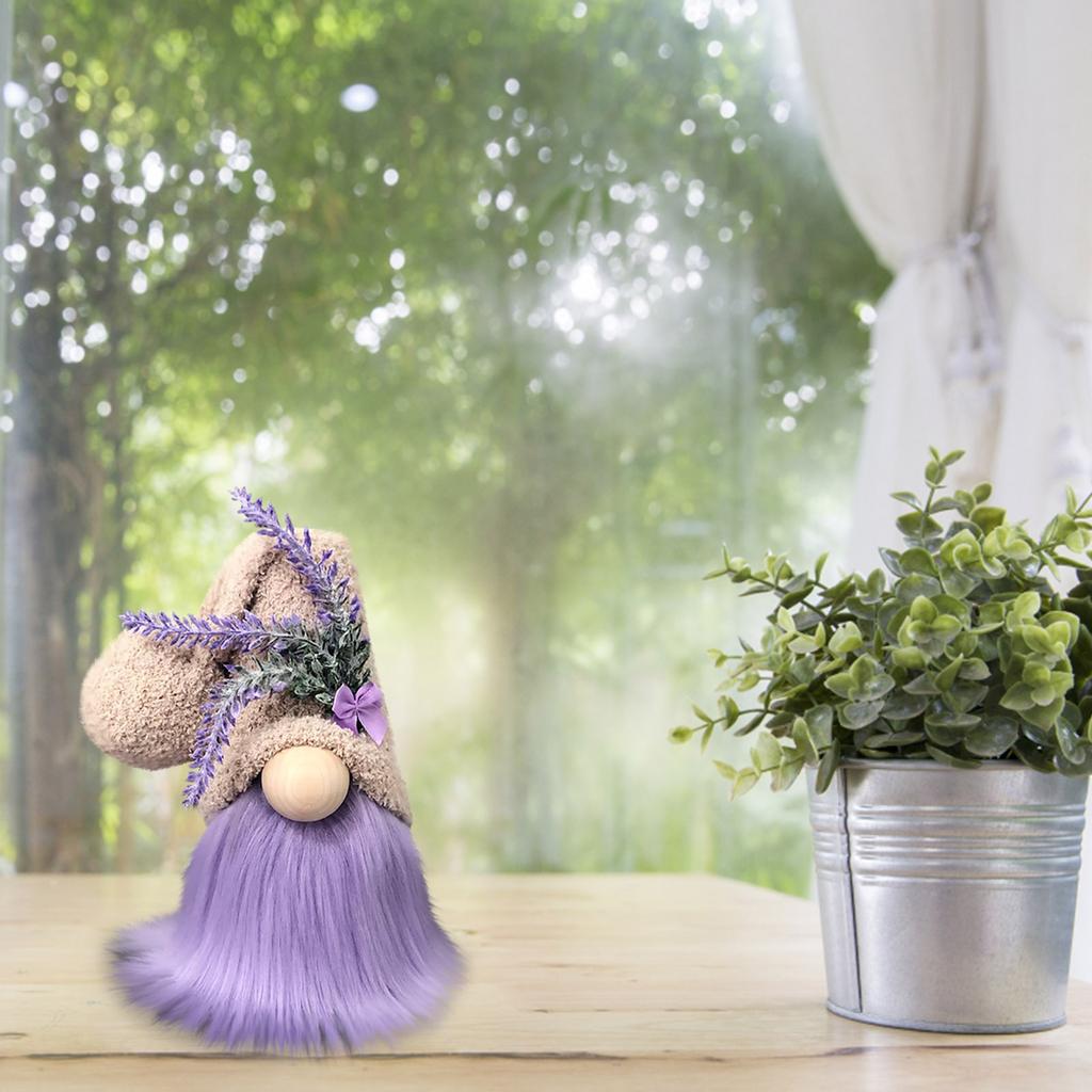 Lavender Carnival Gnome Dwarf Home Decoration Ornament Lavender Elfs Bow Purple Rudolf Doll Crafts Kid Christmas Gift Navidad