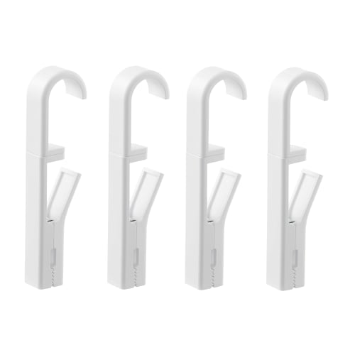 Yamazaki Rotating Hanging Clips, Set of 4, White, Approx. 1.7 x 3.1 x 12.2 cm (Each), Tower Shape, Easy to Grip, 360-Degree Rotation, Dishcloth Holder
