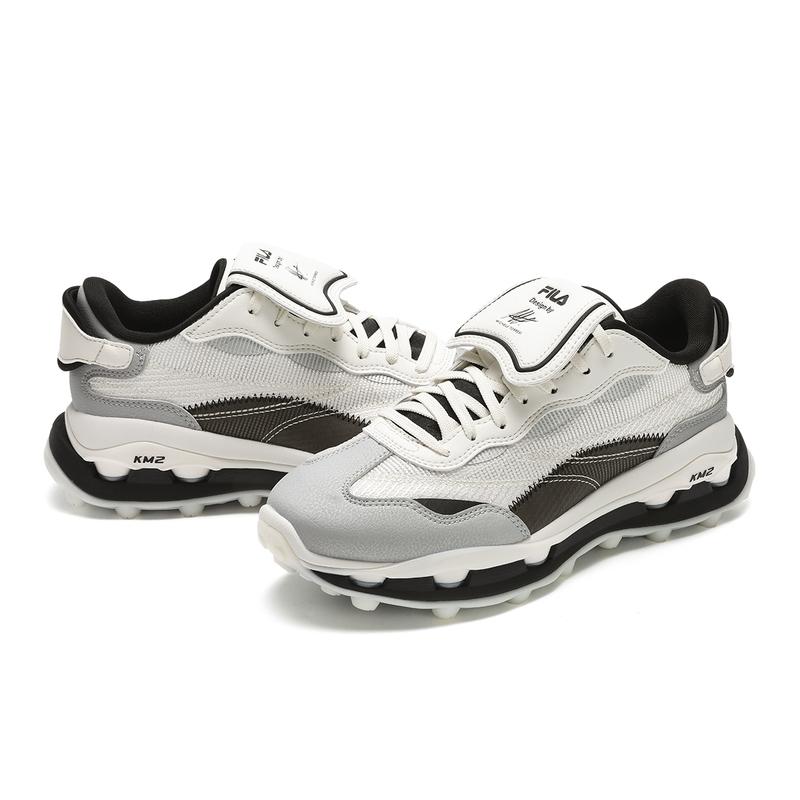 FILA KM2 Minimalist Fashion Versatile Low-Top Casual Shoes Women sneaker White Gray Black F12W433105FCA