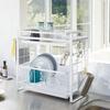 Yamazaki (Yamazaki Industries) Sink-Top Expandable System Rack Drainer Basket S White Approx. W42.5 x D23 x H10cm Tower (tower) Customizable Storage