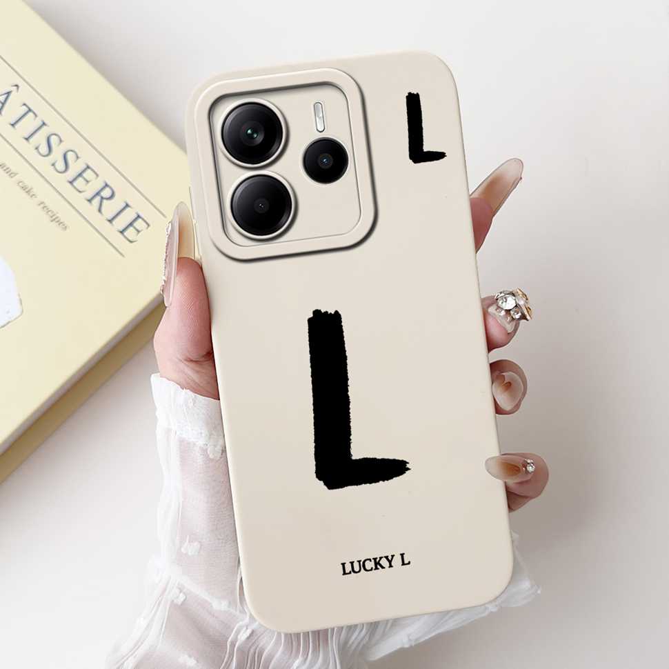 Case For Redmi Note 14 4G 5G Luxury Letters Covers Soft Silicone Phone Case For Xiaomi Redmi Note 14 Note14 5G Back Cover Fundas