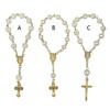Acrylic Finger Rosaries Baptism Rosary Small Rosary with Cross Party Favor