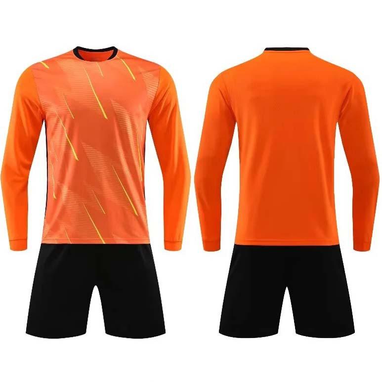 Long-sleeved football suit autumn and winter children's quick-drying sports suit student training suit printed football suit wholesale