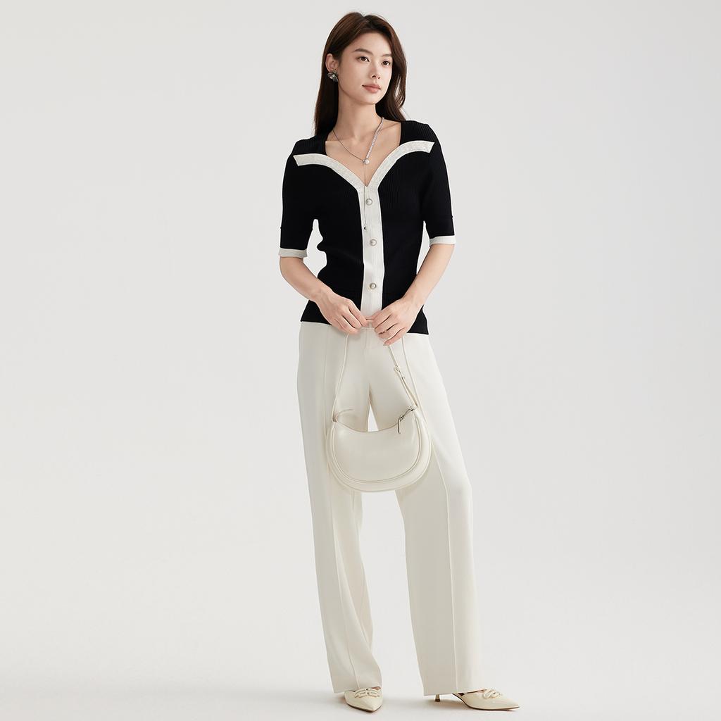 Women's Short Sleeve Knitted Shirt