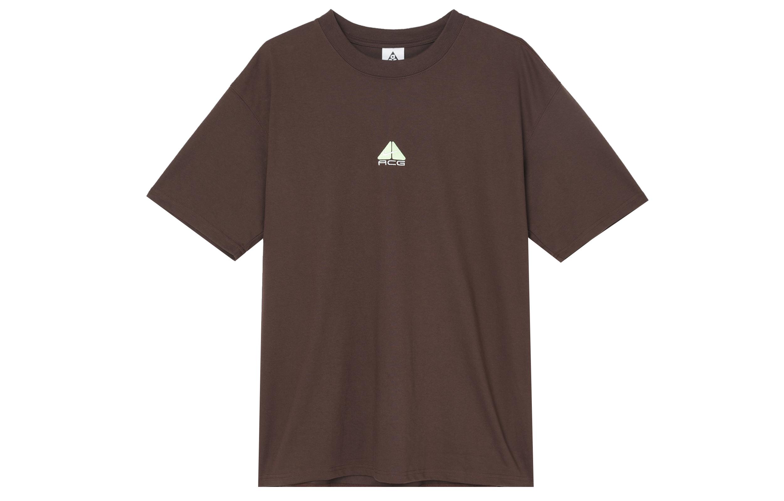 Nike ACG T Shirts Men s Umber Crew Neck Moderate Straight Fit DQ1816-227 L