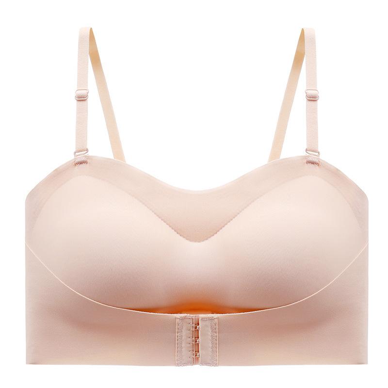 Summer underwear women's ice silk small breasts gather, non-slip, close sub-breasts, anti-sagging, seamless tube top, beautiful back bra cover, thin