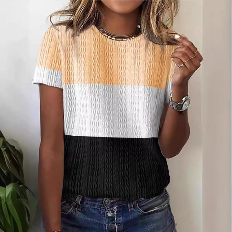 Summer New Loose and Trendy 3D Printed Casual Round Neck Short Sleeved T-shirt