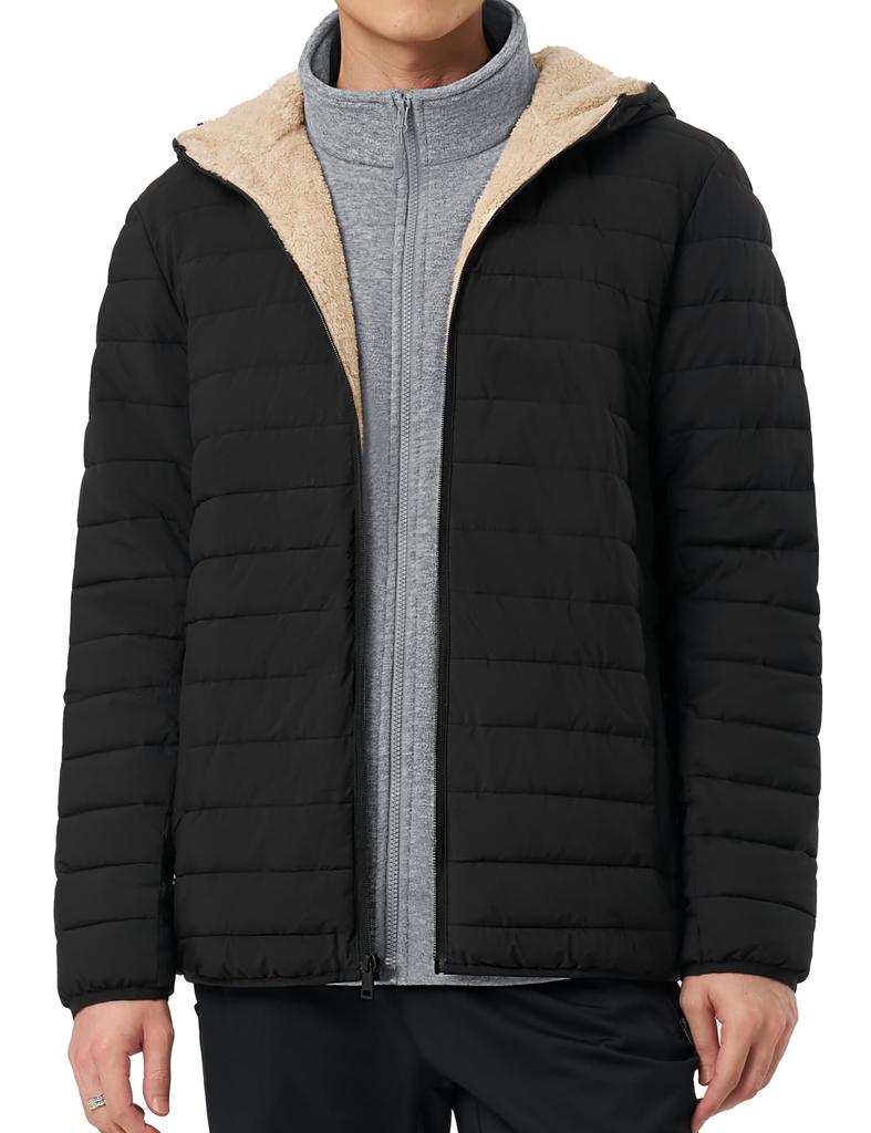 TACVASEN Full-Zip Stretch Jacket, Warm and Lightweight, Stand-Up Collar, Casual, for Running, Hiking, and Fall/Winter, Light Gray, Size 2XL