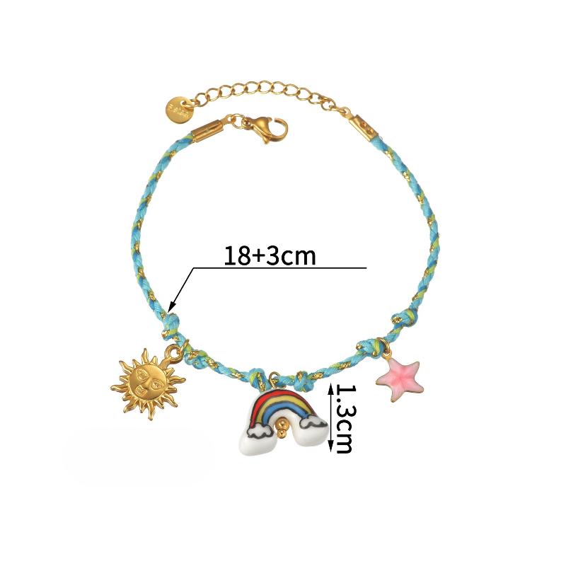 

European And American Retro Multi-Element Bracelet For Women Celebrity Style Does Not Fade 18K Gold Fashionable Ladies Jewelry as the picture