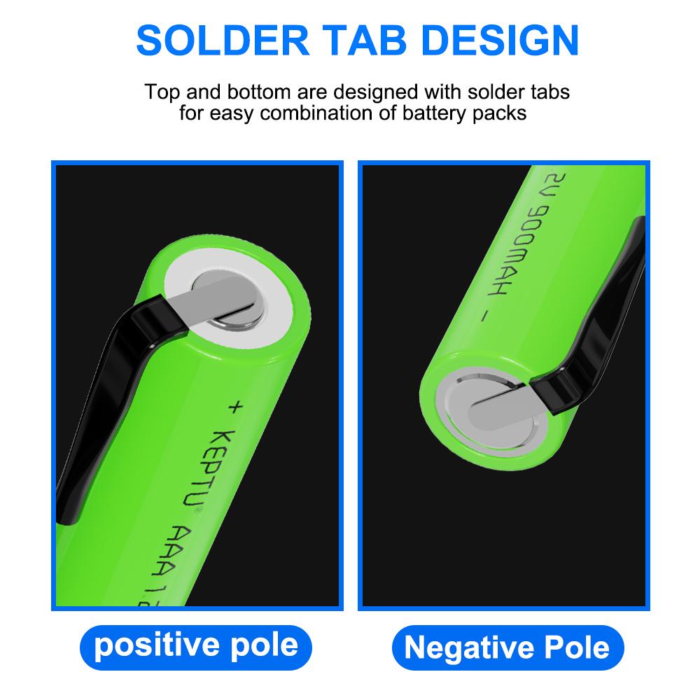 AAA Rechargeable 1.2V Ni-MH Battery 900mAh with Welding Tabs for Philips/Braun Shaver, Razor, Toothbrush – Durable & Easy to Install