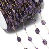 1Meter/Pack Stainless Steel Natural Stone Round Shape Beads Chains for DIY Necklace Bracelets Jewelry Making Accessories