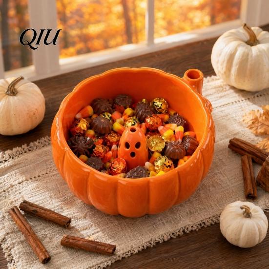 Halloween Window Decoration Swirl Bowl, Ghost Center Berry Wash with 360 Degree Rotating Vortex PLA Candy Bowl Spin Function, Fruit Strainer