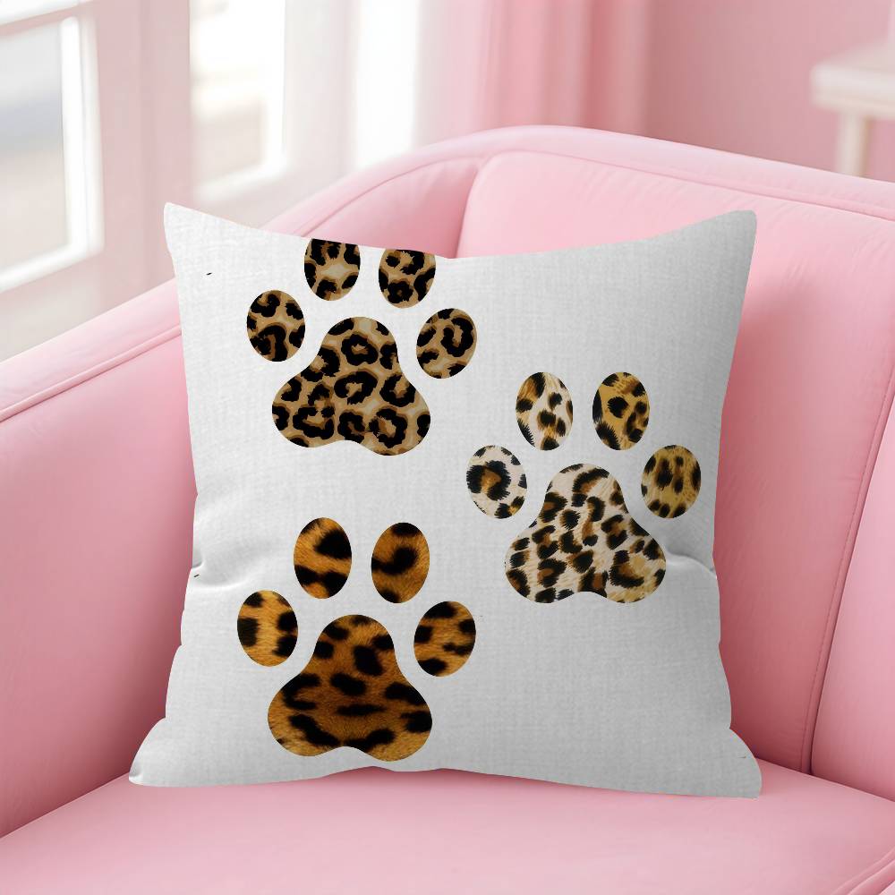 Fashion Cool Leopard Print Personalized Picture Text Home Decorative Pillows Household Gifts 45X45Cm