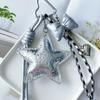 Crinkle Star Bag Charm Keychain Accessory With Sturdy Metal Hook for Purse Backpack Decoration