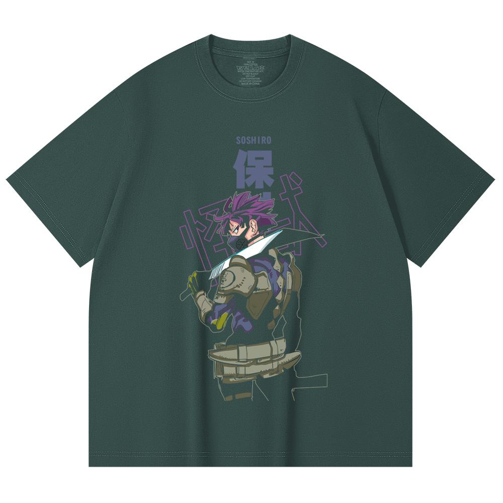 230 Gsm 100% Cotton Kaiju No 8 V12 Soshiro Print Unisex Heavy Cotton T Shirt