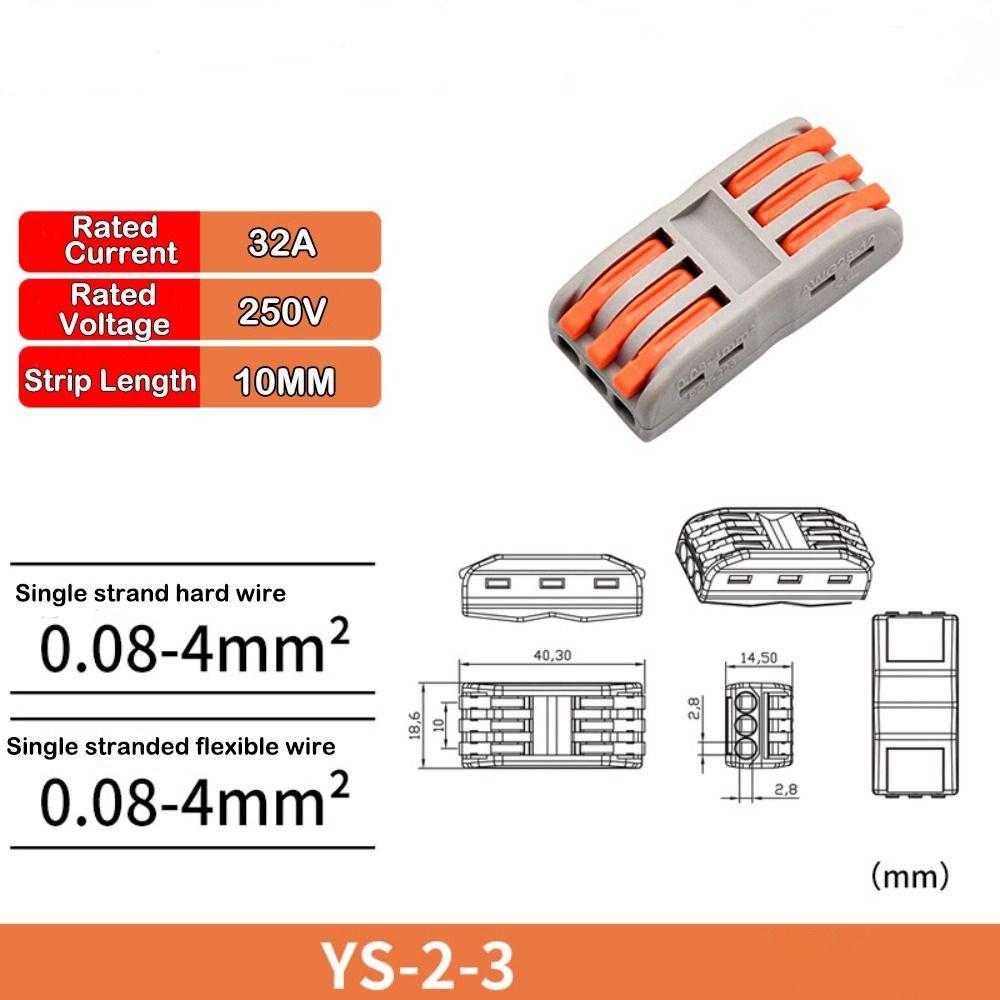 Universell hurtigrekkeklemme Mini Compact Elektriske koblinger Elektriske