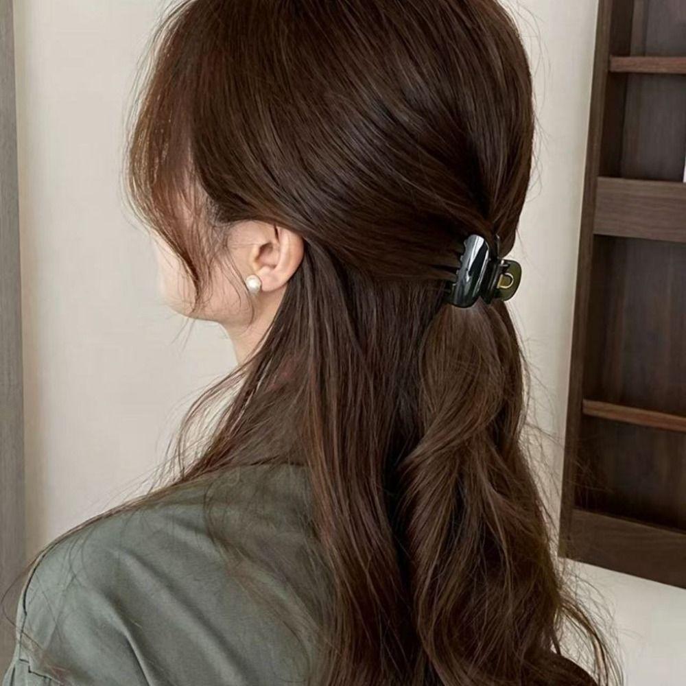 3PCS Solid Color Small Hair Claw Jelly Color Jelly Color Clamp Fashion Acrylic Hair Clip for Girls