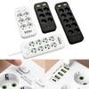 Surge Protector EU Power Strip Multiple Outlets Surge Protection Overload Prevention Power Management Device Black white